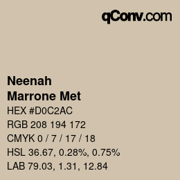 カラーコード: Neenah - Marrone Met | qconv.com