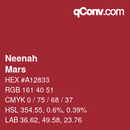 カラーコード: Neenah - Mars | qconv.com