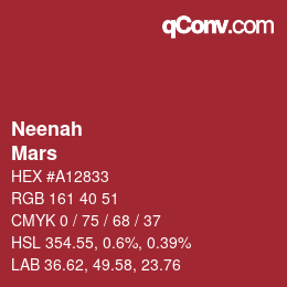 カラーコード: Neenah - Mars | qconv.com