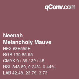カラーコード: Neenah - Melancholy Mauve | qconv.com