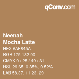カラーコード: Neenah - Mocha Latte | qconv.com