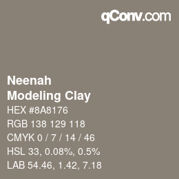 颜色代码: Neenah - Modeling Clay | qconv.com