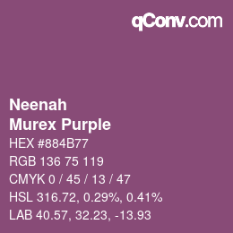 カラーコード: Neenah - Murex Purple | qconv.com