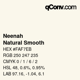 カラーコード: Neenah - Natural Smooth | qconv.com