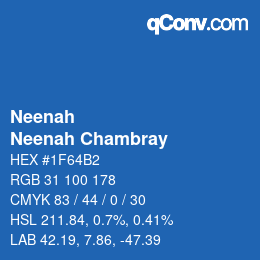 カラーコード: Neenah - Neenah Chambray | qconv.com