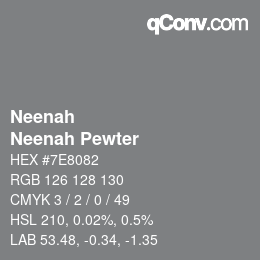 カラーコード: Neenah - Neenah Pewter | qconv.com