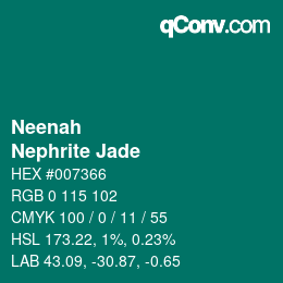 カラーコード: Neenah - Nephrite Jade | qconv.com