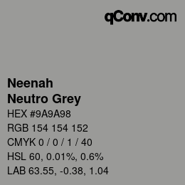 カラーコード: Neenah - Neutro Grey | qconv.com
