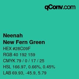 カラーコード: Neenah - New Fern Green | qconv.com
