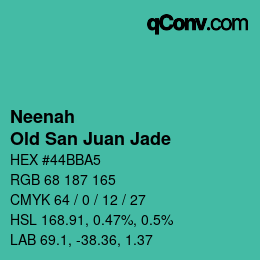 Color code: Neenah - Old San Juan Jade | qconv.com