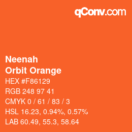 カラーコード: Neenah - Orbit Orange | qconv.com