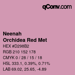 カラーコード: Neenah - Orchidea Red Met | qconv.com