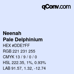 Farbcode: Neenah - Pale Delphinium | qconv.com