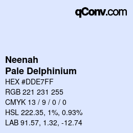 カラーコード: Neenah - Pale Delphinium | qconv.com