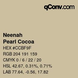 Farbcode: Neenah - Pearl Cocoa | qconv.com