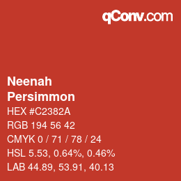 カラーコード: Neenah - Persimmon | qconv.com