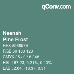 カラーコード: Neenah - Pine Frost | qconv.com