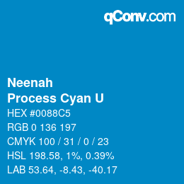 Code couleur: Neenah - Process Cyan U | qconv.com