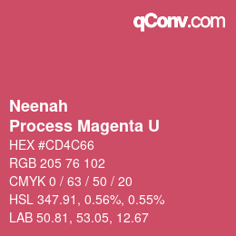 Color code: Neenah - Process Magenta U | qconv.com