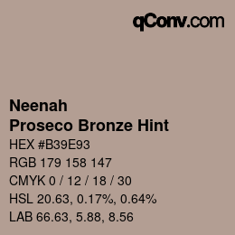 Código de color: Neenah - Proseco Bronze Hint | qconv.com