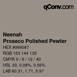 Código de color: Neenah - Proseco Polished Pewter | qconv.com