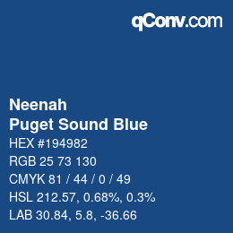 カラーコード: Neenah - Puget Sound Blue | qconv.com