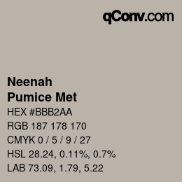 カラーコード: Neenah - Pumice Met | qconv.com