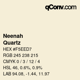 カラーコード: Neenah - Quartz | qconv.com