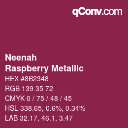 カラーコード: Neenah - Raspberry Metallic | qconv.com