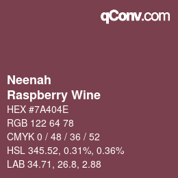 Color code: Neenah - Raspberry Wine | qconv.com