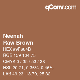 カラーコード: Neenah - Raw Brown | qconv.com