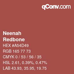 カラーコード: Neenah - Redbone | qconv.com