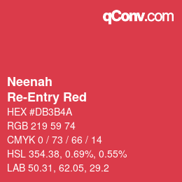 カラーコード: Neenah - Re-Entry Red | qconv.com