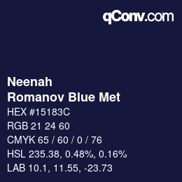 カラーコード: Neenah - Romanov Blue Met | qconv.com