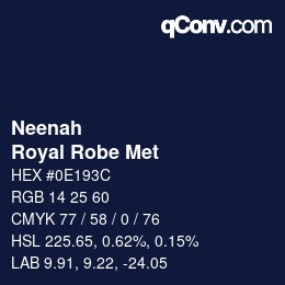 カラーコード: Neenah - Royal Robe Met | qconv.com