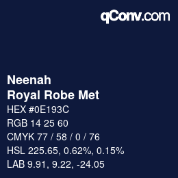 Color code: Neenah - Royal Robe Met | qconv.com