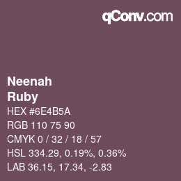 カラーコード: Neenah - Ruby | qconv.com