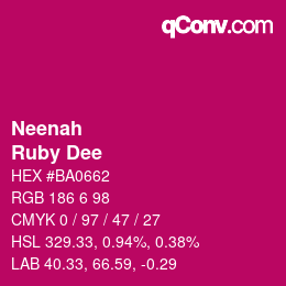 カラーコード: Neenah - Ruby Dee | qconv.com