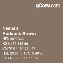 カラーコード: Neenah - Ruddock Brown | qconv.com