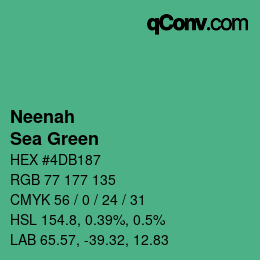 カラーコード: Neenah - Sea Green | qconv.com