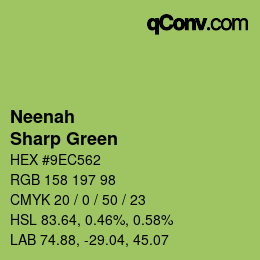 カラーコード: Neenah - Sharp Green | qconv.com