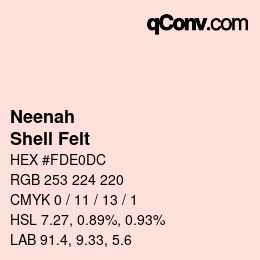 Código de color: Neenah - Shell Felt | qconv.com
