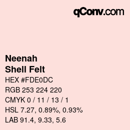 カラーコード: Neenah - Shell Felt | qconv.com