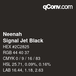 Color code: Neenah - Signal Jet Black | qconv.com