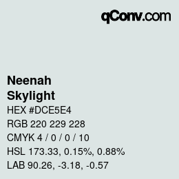 カラーコード: Neenah - Skylight | qconv.com