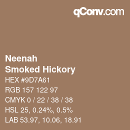 カラーコード: Neenah - Smoked Hickory | qconv.com