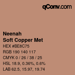 カラーコード: Neenah - Soft Copper Met | qconv.com