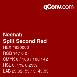 カラーコード: Neenah - Split Second Red | qconv.com