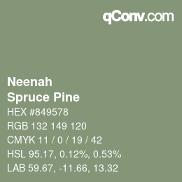 カラーコード: Neenah - Spruce Pine | qconv.com
