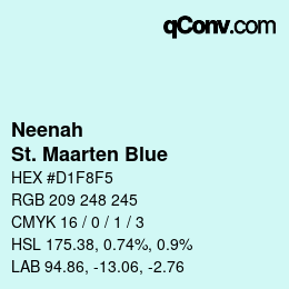 カラーコード: Neenah - St. Maarten Blue | qconv.com